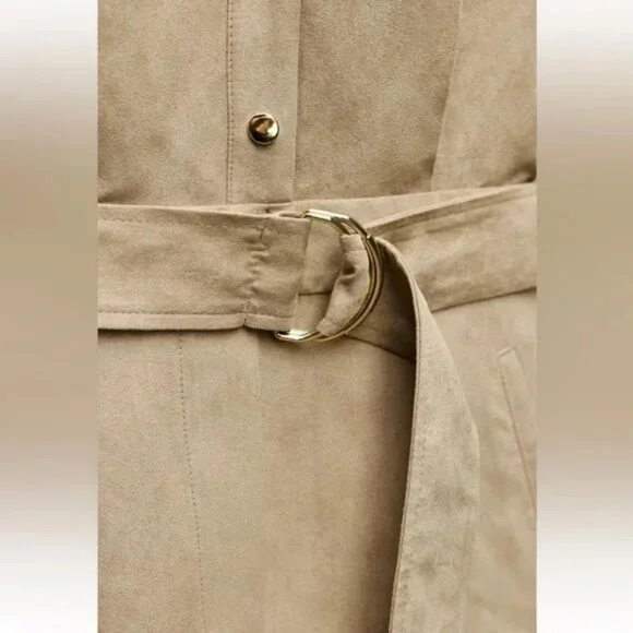 ZARA FAUX SUEDE MINI DRESS - Picture 7 of 7